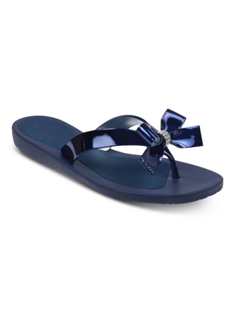 GUESS Tutu Flip-Flop Blue Rhinestone Bow Sandals - Size 9M